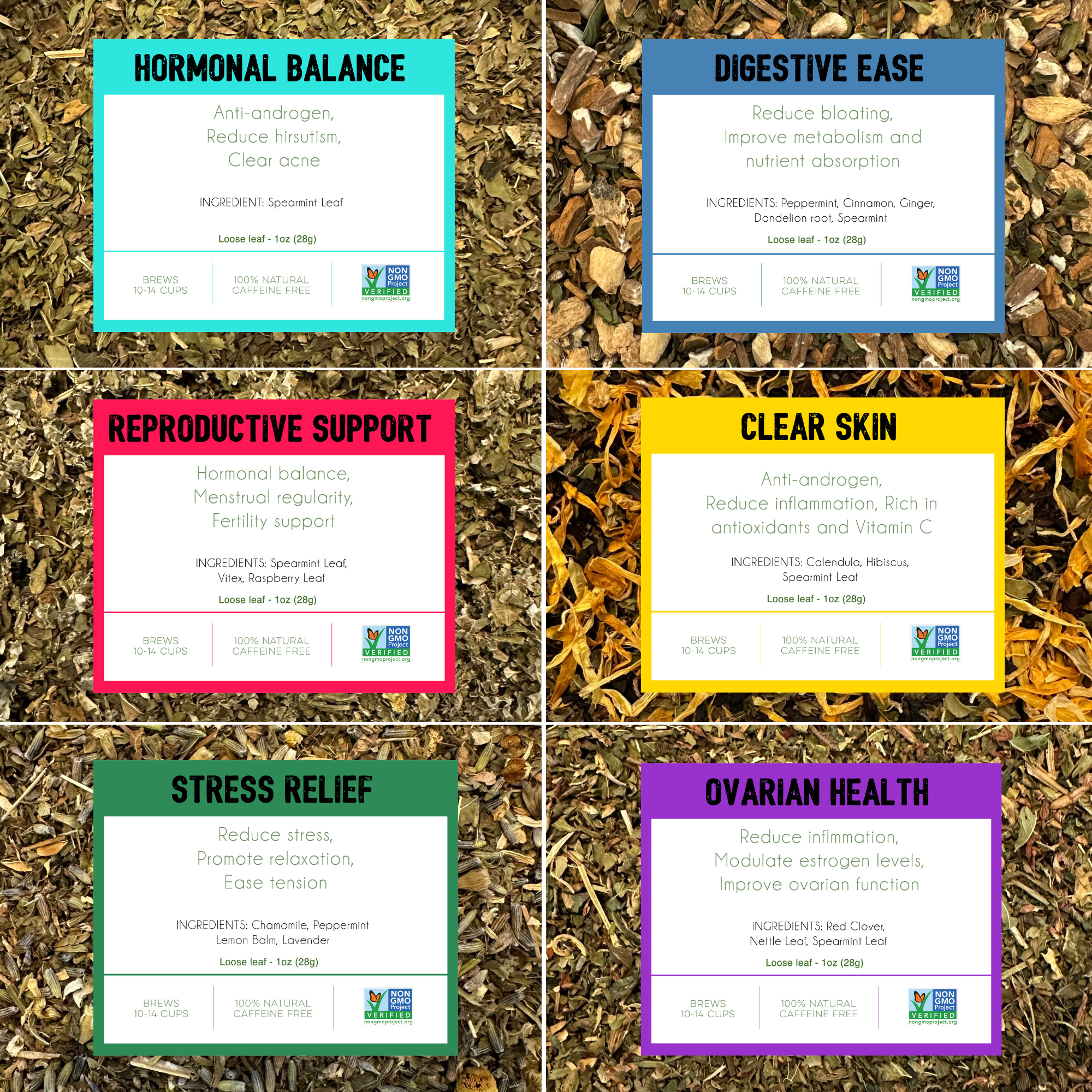 6 Pack PCOS Sampler Tea