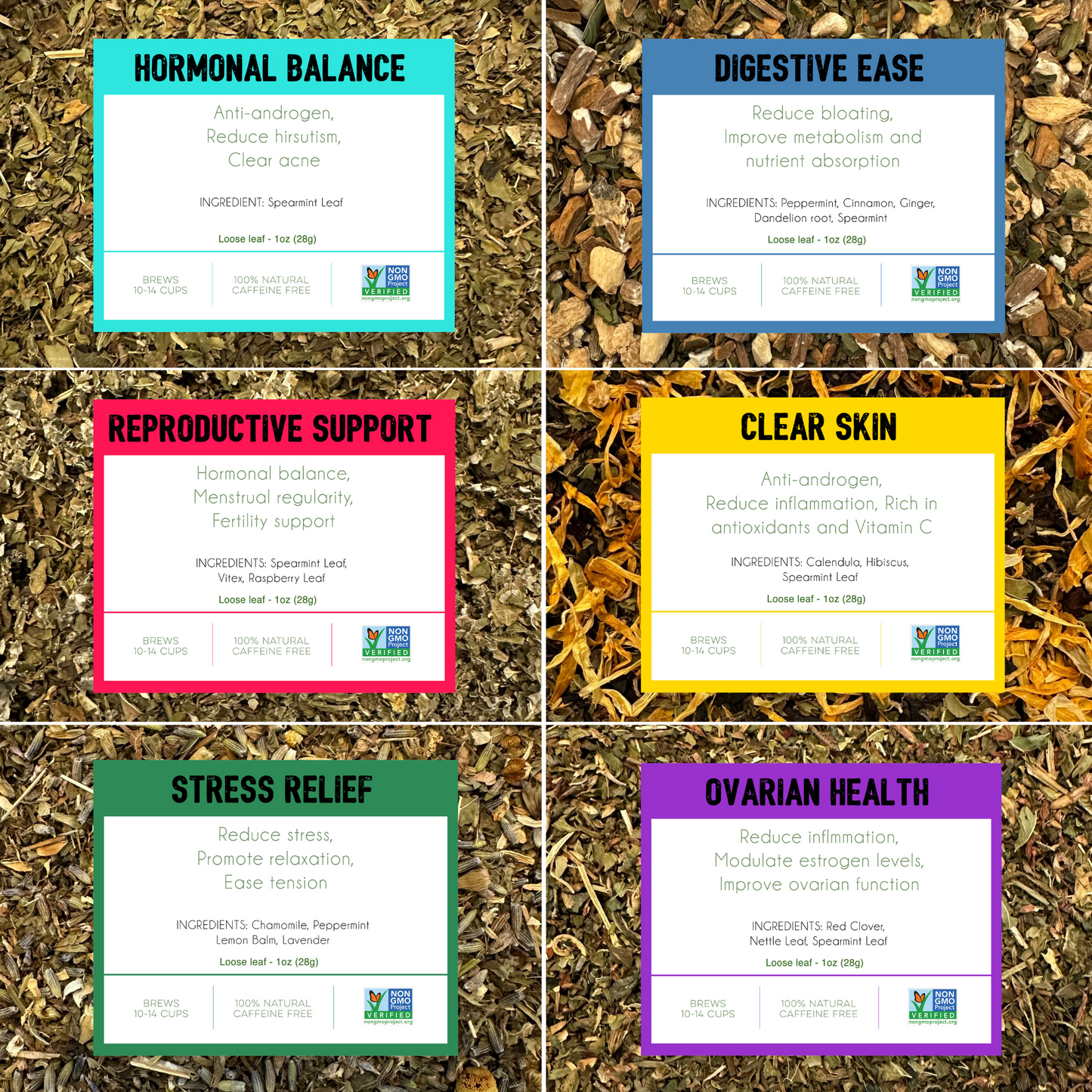 6 Pack PCOS Sampler Tea