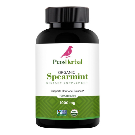 Organic Spearmint Capsules - 1000mg Vegan Capsules (50-Day Supply) - Made in USA